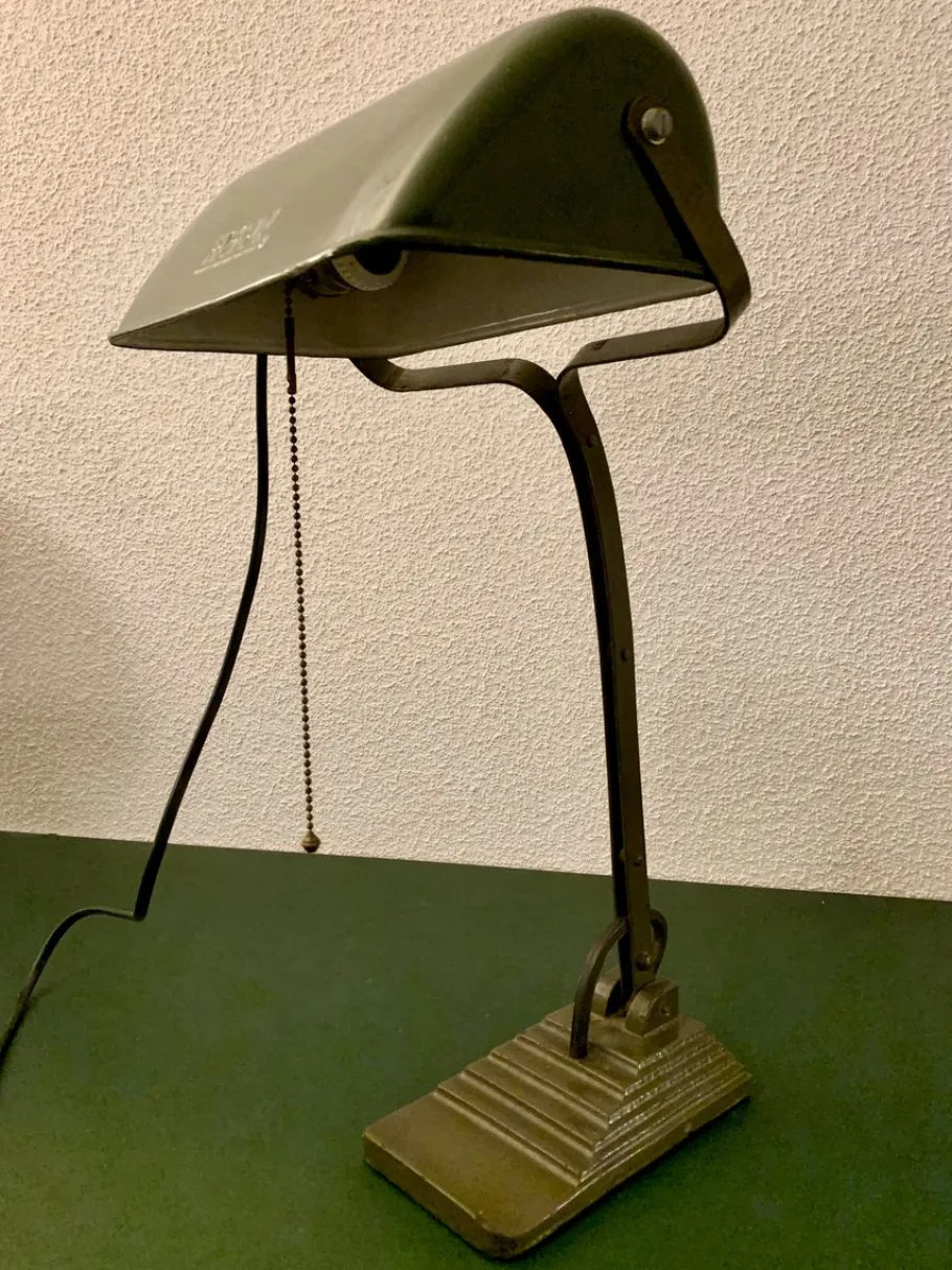 New Pamono Bauhaus Bankers Lamp, 1930