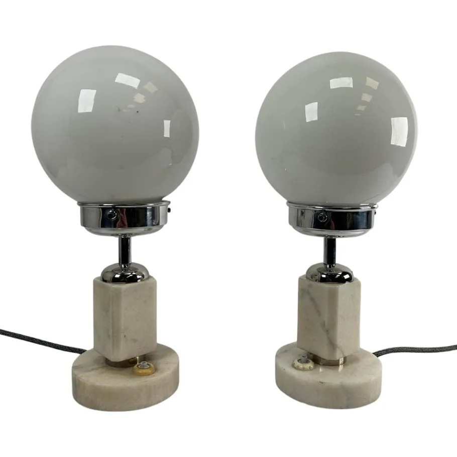 Clearance Pamono Bauhaus Bedside Table Lamps, 1930s, Set of 2