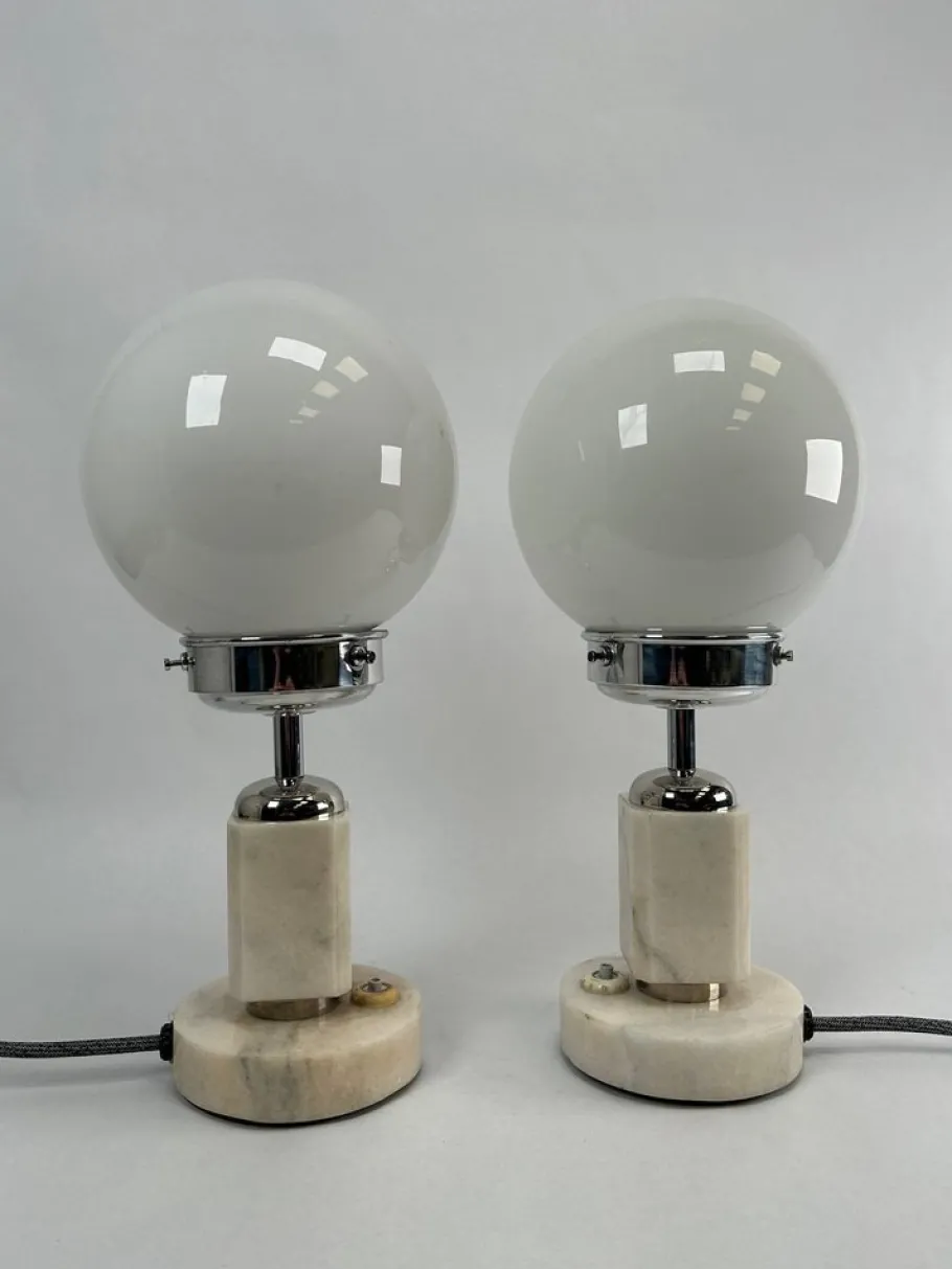 Clearance Pamono Bauhaus Bedside Table Lamps, 1930s, Set of 2