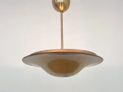 Online Pamono Bauhaus Brass Chandelier with Indirect Light, 1930s