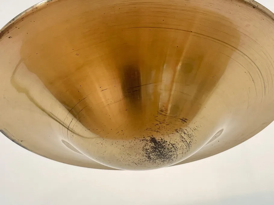 Online Pamono Bauhaus Brass Chandelier with Indirect Light, 1930s