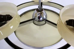 Online Pamono Bauhaus Chrome Chandelier from Zukov, 1940s