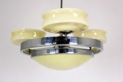 Online Pamono Bauhaus Chrome Chandelier from Zukov, 1940s