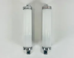 Discount Pamono Bauhaus Chrome-Plated Tubular Wall Lamps, 1930s, Set of 2