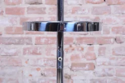 Pamono Bauhaus Floor Lamp in Chrome and Opaline Milk Glass, Czech, 1930s