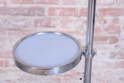 Pamono Bauhaus Floor Lamp in Chrome and Opaline Milk Glass, Czech, 1930s