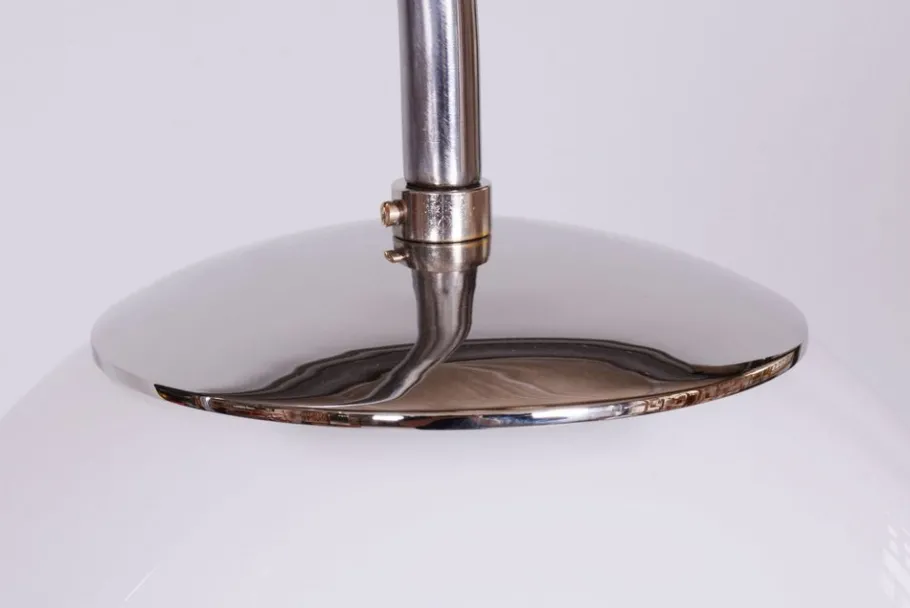 Clearance Pamono Bauhaus Floor Lamp in Walnut and Chrome, 1930s