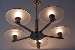 Clearance Pamono Bauhaus German Chandelier, 1930s