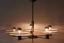 Clearance Pamono Bauhaus German Chandelier, 1930s