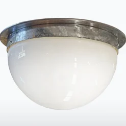 Clearance Pamono Bauhaus Opaline Glass Ceiling Lamp, 1930s