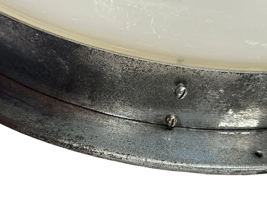 Clearance Pamono Bauhaus Opaline Glass Ceiling Lamp, 1930s