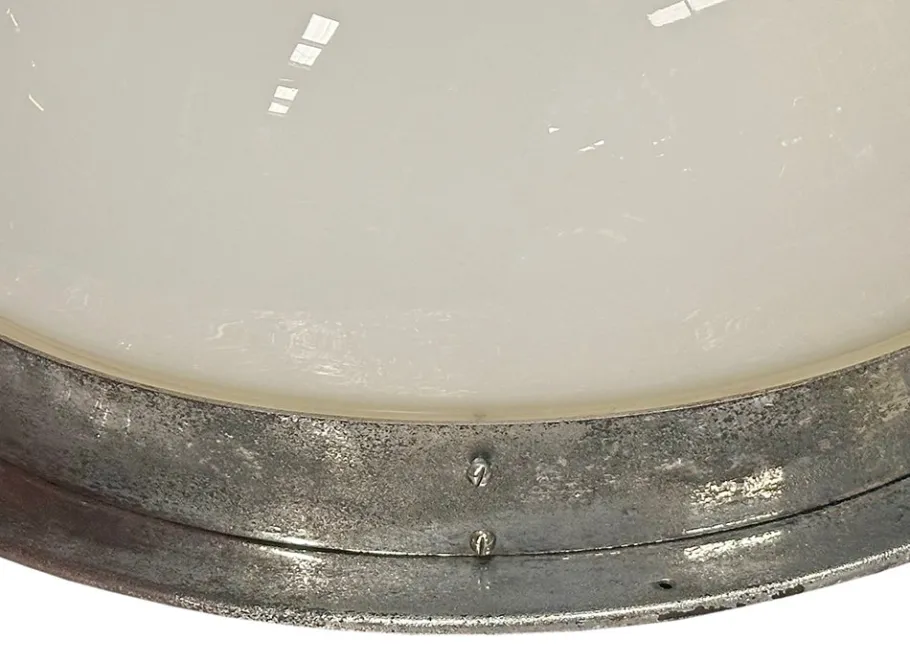 Clearance Pamono Bauhaus Opaline Glass Ceiling Lamp, 1930s