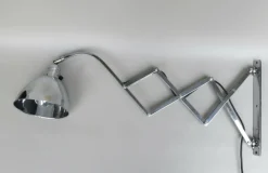 Discount Pamono Bauhaus Scissor lamp in Chrome-Plated Brass, 1930s