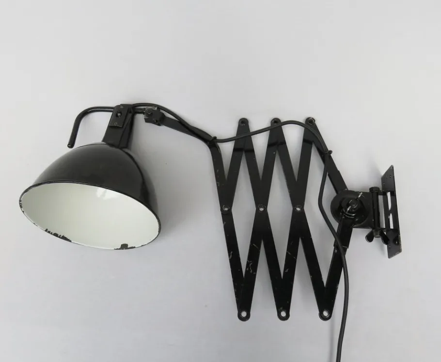 New Pamono Bauhaus Scissor Lamps by Wilhelm Bäder, Set of 2