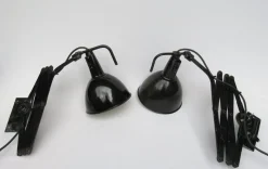 New Pamono Bauhaus Scissor Lamps by Wilhelm Bäder, Set of 2