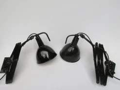 New Pamono Bauhaus Scissor Lamps by Wilhelm Bäder, Set of 2