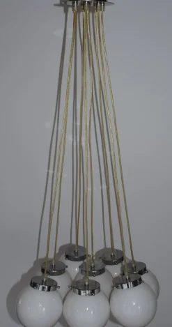 New Pamono Bauhaus Style Ceiling Lamp, 1980s