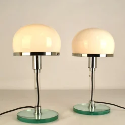 Discount Pamono Bauhaus Table Lamps by Wilhelm Wagenfeld, 1980s, Set of 2