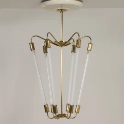Online Pamono Bauhaus Tl KH 620 Pendant Light in Brass from Technische Unie, 1950s