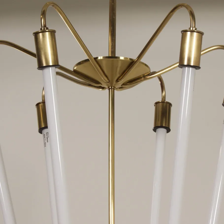 Online Pamono Bauhaus Tl KH 620 Pendant Light in Brass from Technische Unie, 1950s