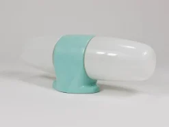Hot Pamono Bauhaus Turquoise Sconce Double Wall Light by Linder attributed to Wilhelm Wagenfeld, Germany, 1950s