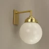 Best Pamono Bauhaus Wall Lamp in Brass with Opal Shade, Germany, 1925