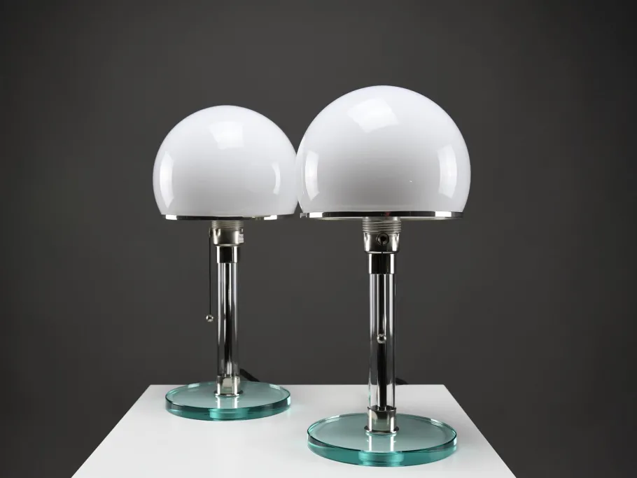 Clearance Pamono Bauhaus WG24 Table Lamp by Prof. Wilhelm Wagenfeld, 1980