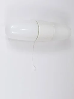 Sale Pamono Bauhaus White Sconce Double Wall Light attributed to Linder for Wilhelm Wagenfeld, Germany, 1950s