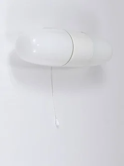 Sale Pamono Bauhaus White Sconce Double Wall Light attributed to Linder for Wilhelm Wagenfeld, Germany, 1950s