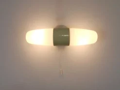 Discount Pamono Bauhaus Yellow Sconce Double Wall Light by Linder attributed to Wilhelm Wagenfeld, Germany, 1950s