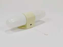 Discount Pamono Bauhaus Yellow Sconce Double Wall Light by Linder attributed to Wilhelm Wagenfeld, Germany, 1950s