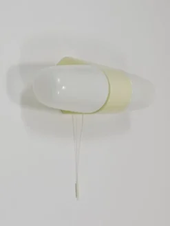 Discount Pamono Bauhaus Yellow Sconce Double Wall Light by Linder attributed to Wilhelm Wagenfeld, Germany, 1950s