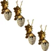 Hot Pamono Beaded Crystal Stag Head Sconces, 1980s, Set of 4