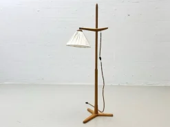 Hot Pamono Beech Floor Lamp attributed to Temde Leuchten, 1960s