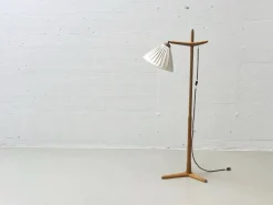 Hot Pamono Beech Floor Lamp attributed to Temde Leuchten, 1960s