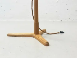 Hot Pamono Beech Floor Lamp attributed to Temde Leuchten, 1960s