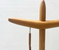 Hot Pamono Beech Floor Lamp attributed to Temde Leuchten, 1960s