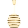 New Pamono Beehive Lamp in Brass and White Lacquered Metal by Alvar Aalto, 1953