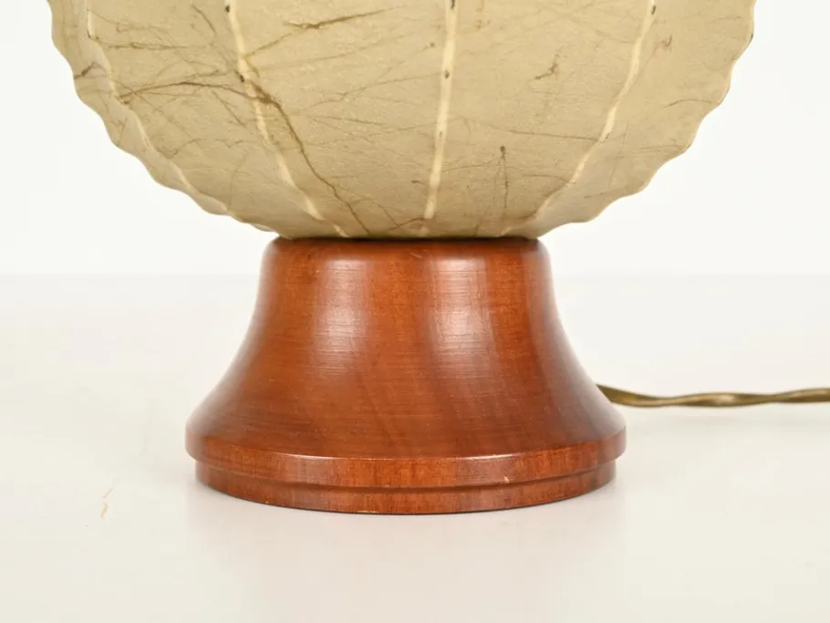 Online Pamono Beige Dentate Cocoon Table Lamps by Castiglioni, 1960s, Set of 2