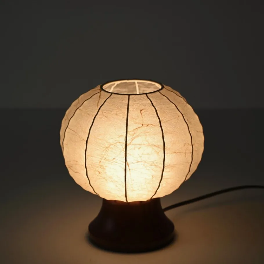 Online Pamono Beige Dentate Cocoon Table Lamps by Castiglioni, 1960s, Set of 2