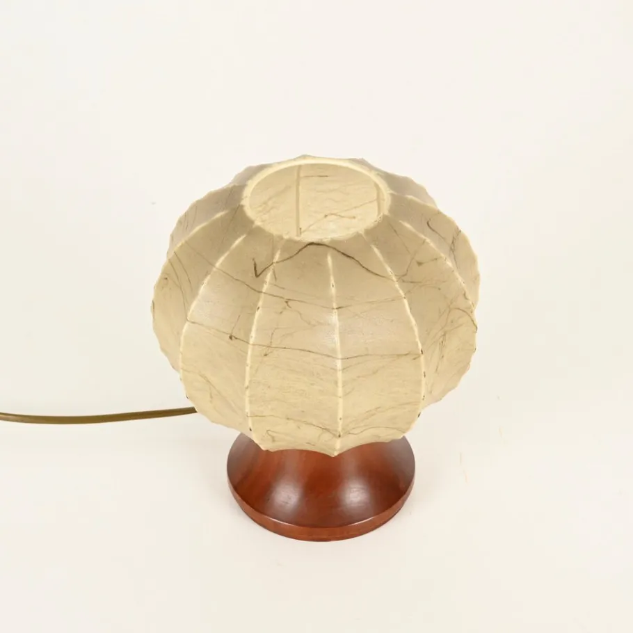 Online Pamono Beige Dentate Cocoon Table Lamps by Castiglioni, 1960s, Set of 2