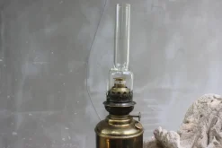 Hot Pamono Belgian Brass Gas Lamp