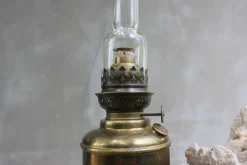 Hot Pamono Belgian Brass Gas Lamp