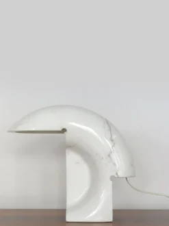 Clearance Pamono Biagio Table Lamp in White Carrara Marble by Tobia Scarpa for Flos, Italy, 1960s