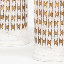 Best Pamono Bitossi Lamps for Bergboms with Custom Made Shades by Rene Houben, Set of 2