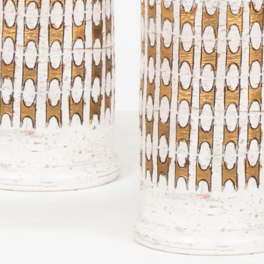 Best Pamono Bitossi Lamps for Bergboms with Custom Made Shades by Rene Houben, Set of 2