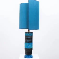 Discount Pamono Bitossi Table Lamps with New Silk Custom Made Lampshades by René Houben, Set of 2