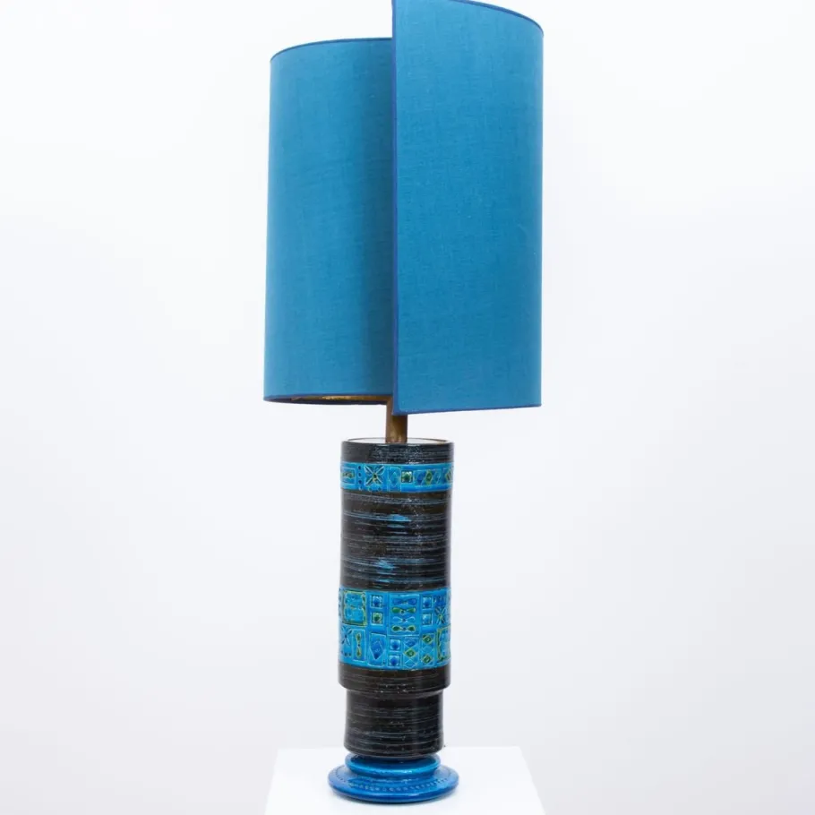 Discount Pamono Bitossi Table Lamps with New Silk Custom Made Lampshades by René Houben, Set of 2
