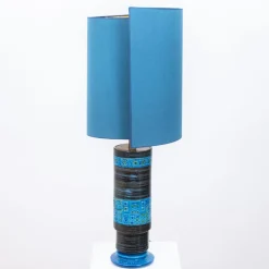 Discount Pamono Bitossi Table Lamps with New Silk Custom Made Lampshades by René Houben, Set of 2