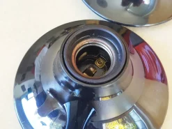 New Pamono Black & Ivory Plastic Teti Wall or Ceiling Lamp by Vico Magistretti for Artemide, 1960s